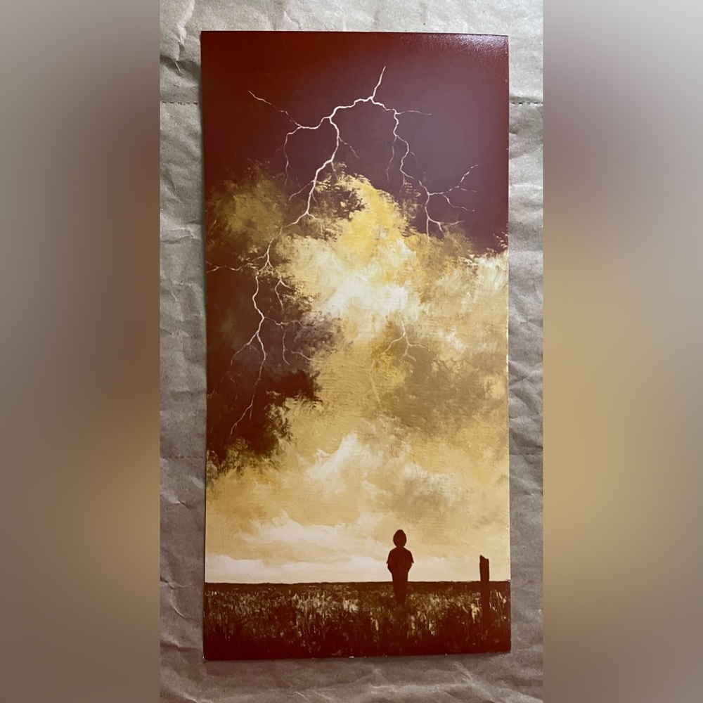 Jon Gagnon NWT Vintage Art Print Boy Watching Lighting 5x10